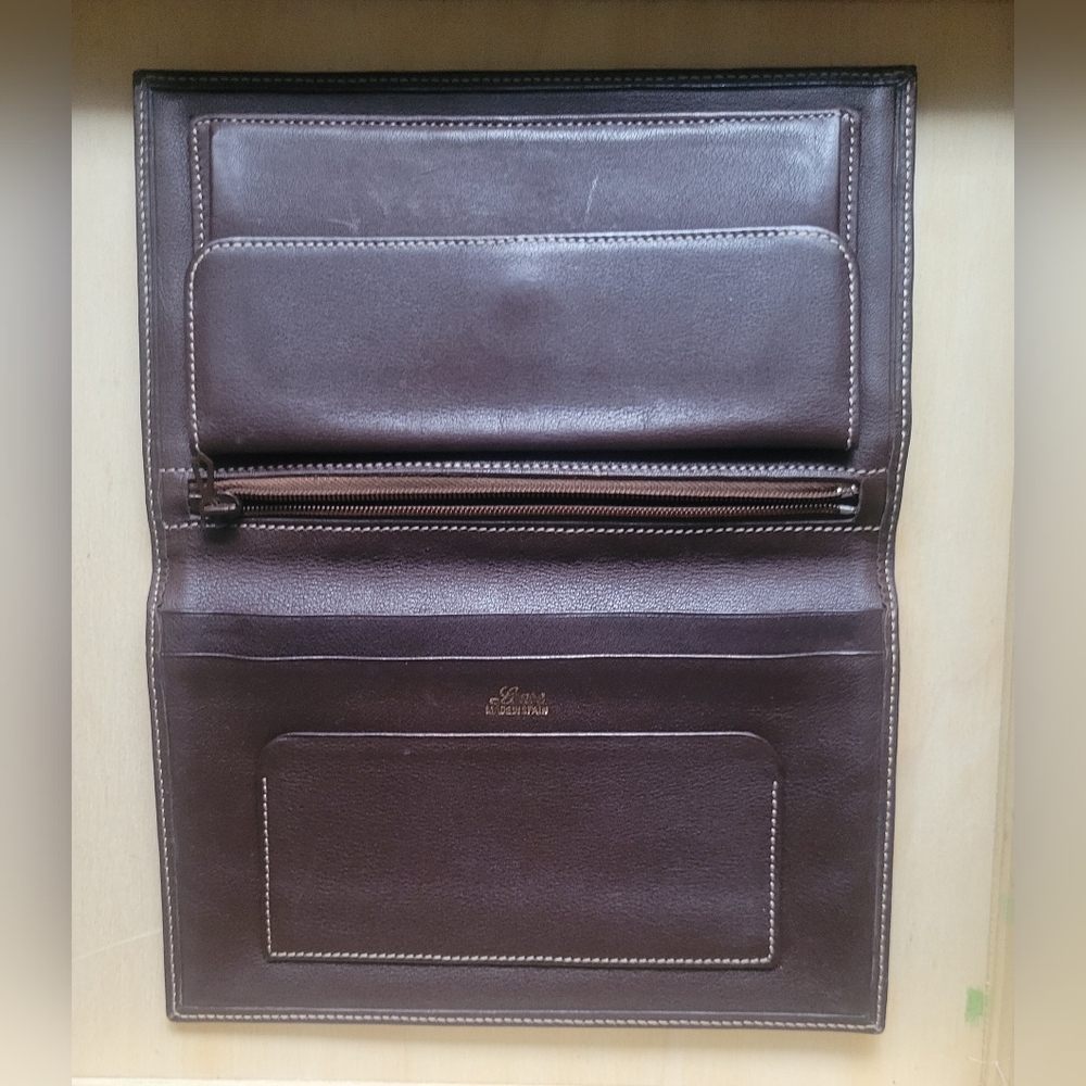 LOEWE BIFOLD WALLET Vintage Signature Tan Suede/Leather Wallet - Picture 5 of 16